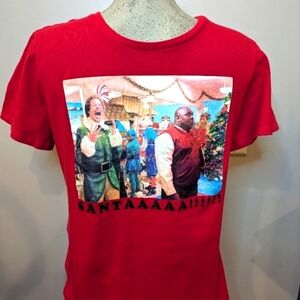ELF Buddy the ELF Santa Graphic T-Shirt woman's Size XL